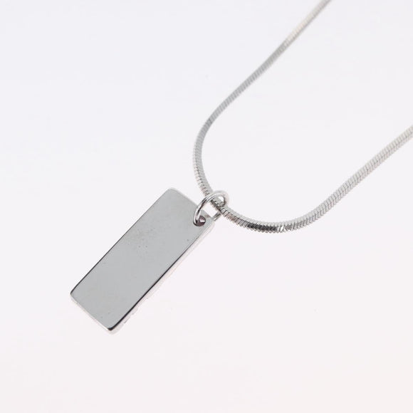 Christian Dior Necklace metal Silver Auth BA11491A