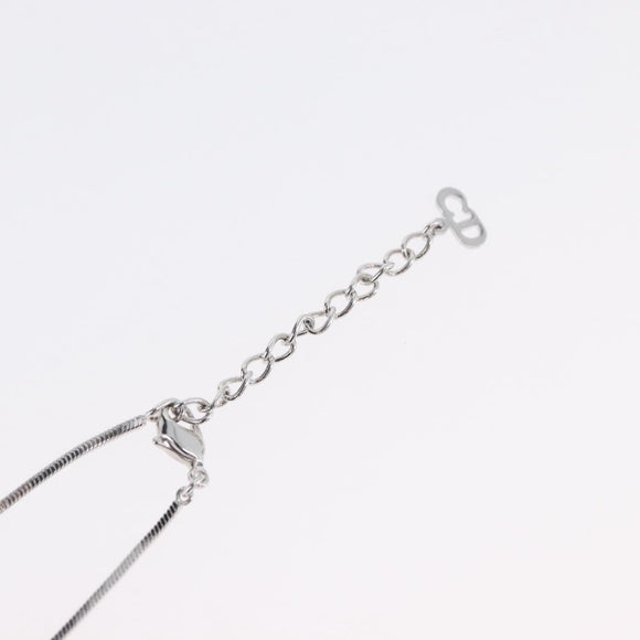 Christian Dior Necklace metal Silver Auth BA11491A