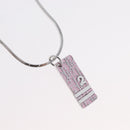 Christian Dior Necklace metal Silver Auth BA11491A-3
