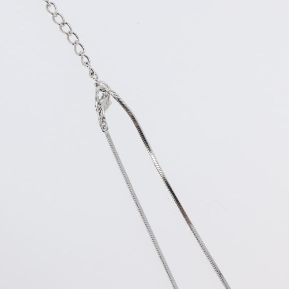 Christian Dior Necklace metal Silver Auth BA11491A
