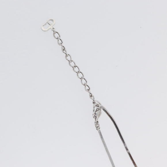 Christian Dior Necklace metal Silver Auth BA11491A