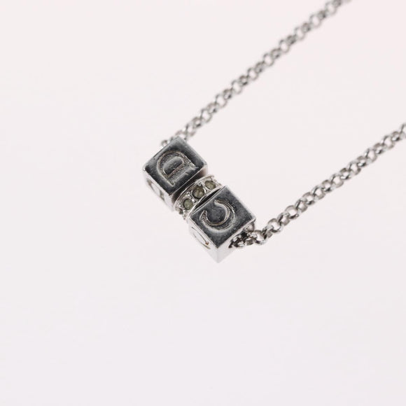 Christian Dior Necklace metal Silver Auth BA11492