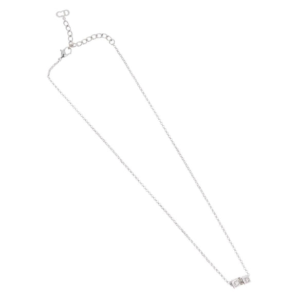 Christian Dior Necklace metal Silver Auth BA11492