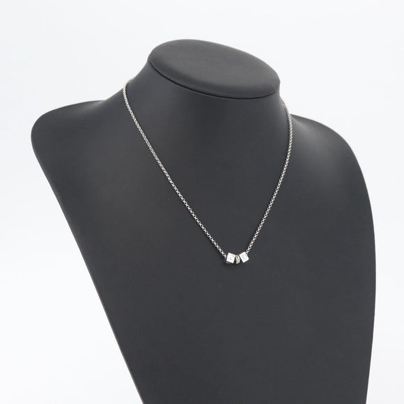 Christian Dior Necklace metal Silver Auth BA11492