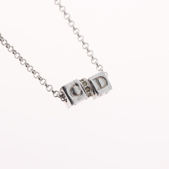 Christian Dior Necklace metal Silver Auth BA11492