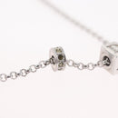 Christian Dior Necklace metal Silver Auth BA11492-4