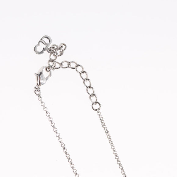Christian Dior Necklace metal Silver Auth BA11492