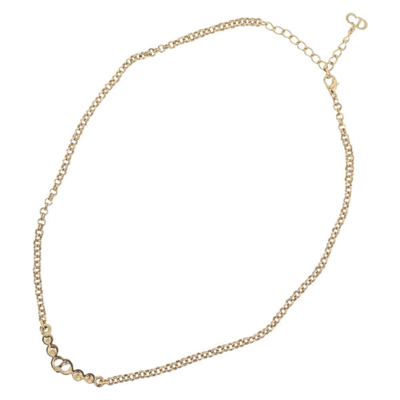 Christian Dior Necklace metal Gold Tone Auth BA11497