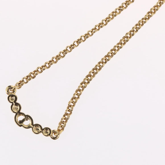 Christian Dior Necklace metal Gold Tone Auth BA11497