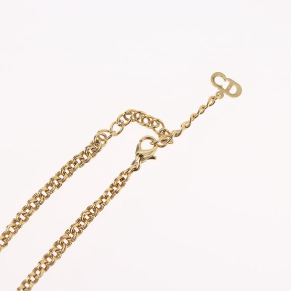 Christian Dior Necklace metal Gold Tone Auth BA11497
