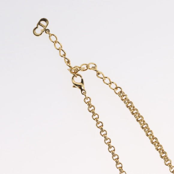 Christian Dior Necklace metal Gold Tone Auth BA11497