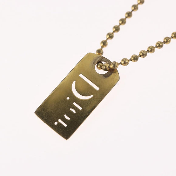 Christian Dior Necklace metal Gold Tone Auth BA11498