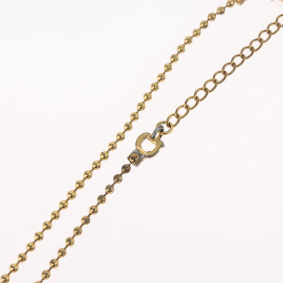 Christian Dior Necklace metal Gold Tone Auth BA11498