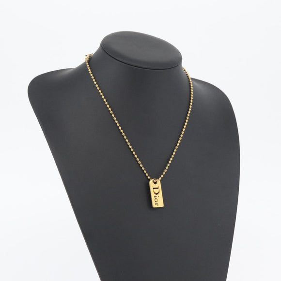 Christian Dior Necklace metal Gold Tone Auth BA11498