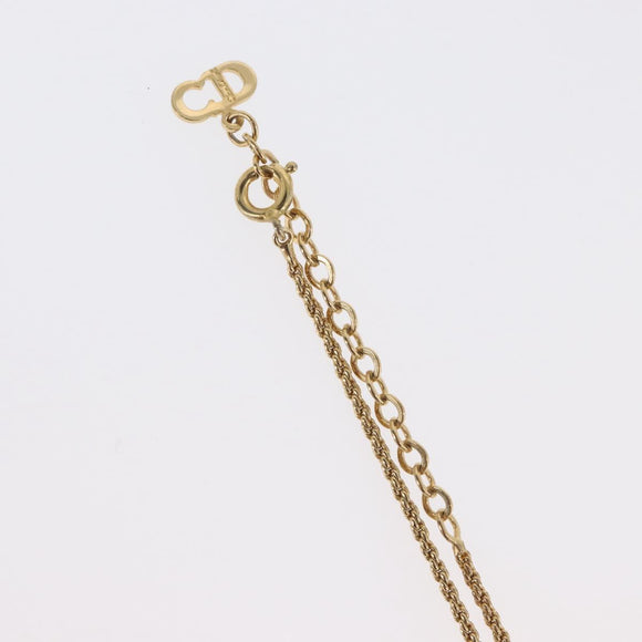 Christian Dior Necklace metal Gold Tone Auth BA11499