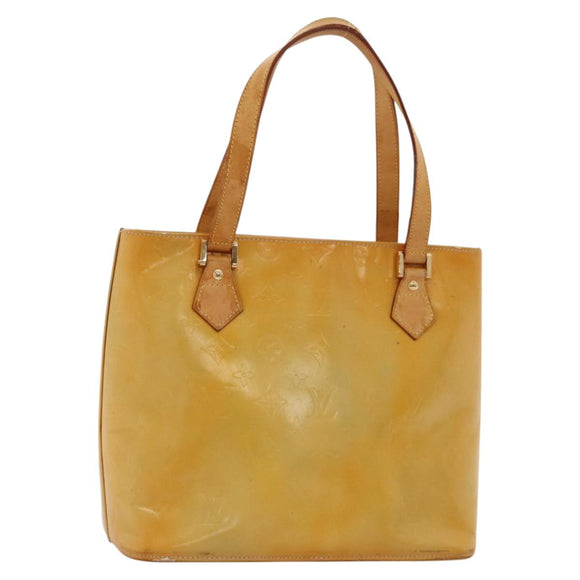 LOUIS VUITTON Monogram Vernis Houston Hand Bag Gris M91053 LV Auth BA1150