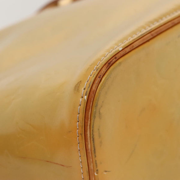 LOUIS VUITTON Monogram Vernis Houston Hand Bag Gris M91053 LV Auth BA1150