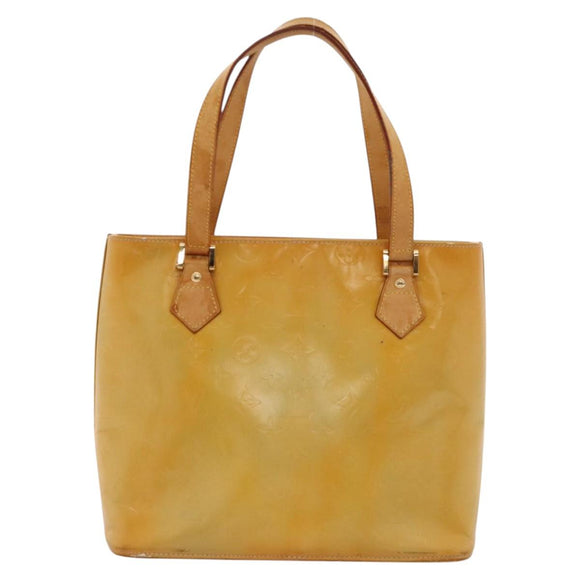 LOUIS VUITTON Monogram Vernis Houston Hand Bag Gris M91053 LV Auth BA1150