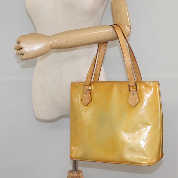 LOUIS VUITTON Monogram Vernis Houston Hand Bag Gris M91053 LV Auth BA1150