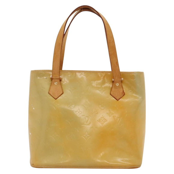 LOUIS VUITTON Monogram Vernis Houston Hand Bag Gris M91053 LV Auth BA1150