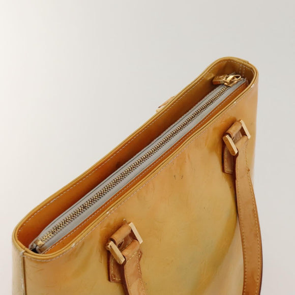 LOUIS VUITTON Monogram Vernis Houston Hand Bag Gris M91053 LV Auth BA1150