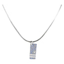 Christian Dior Necklace metal Silver Auth BA11501A-1