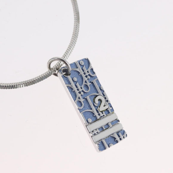 Christian Dior Necklace metal Silver Auth BA11501A
