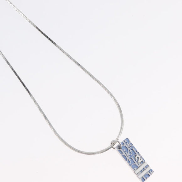 Christian Dior Necklace metal Silver Auth BA11501A