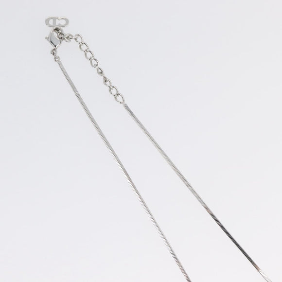 Christian Dior Necklace metal Silver Auth BA11501A