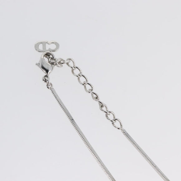 Christian Dior Necklace metal Silver Auth BA11501A