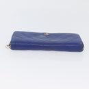 CHANEL Wallet Leather 6 Set Blue Black Red CC Auth BA11504-10