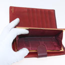 CHANEL Wallet Leather 6 Set Blue Black Red CC Auth BA11504-15
