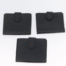 CHANEL Wallet Leather 6 Set Blue Black Red CC Auth BA11504-17