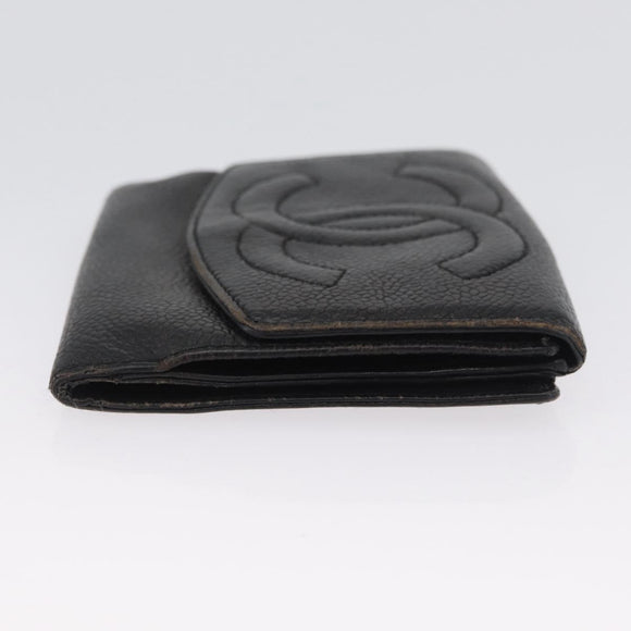CHANEL Wallet Leather 6 Set Blue Black Red CC Auth BA11504