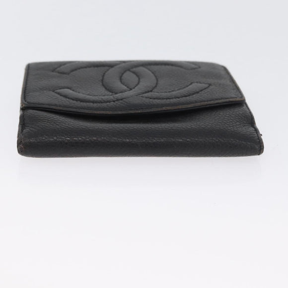 CHANEL Wallet Leather 6 Set Blue Black Red CC Auth BA11504