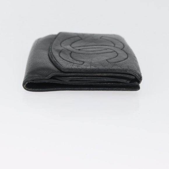CHANEL Wallet Leather 6 Set Blue Black Red CC Auth BA11504