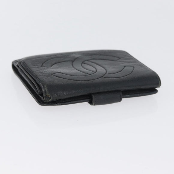 CHANEL Wallet Leather 6 Set Blue Black Red CC Auth BA11504