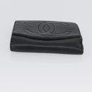 CHANEL Wallet Leather 6 Set Blue Black Red CC Auth BA11504-24