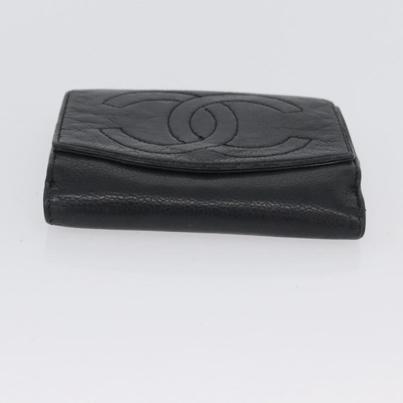 CHANEL Wallet Leather 6 Set Blue Black Red CC Auth BA11504