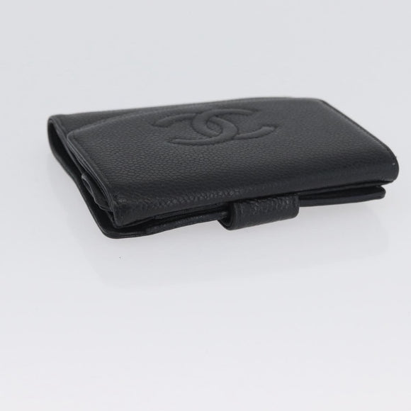 CHANEL Wallet Leather 6 Set Blue Black Red CC Auth BA11504