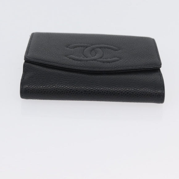 CHANEL Wallet Leather 6 Set Blue Black Red CC Auth BA11504