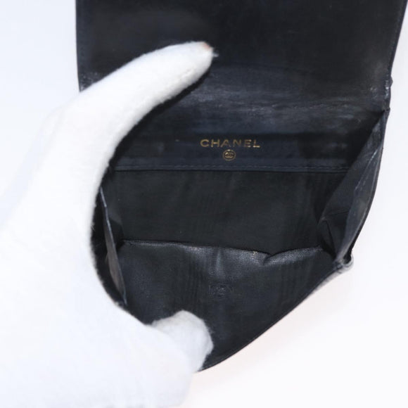 CHANEL Wallet Leather 6 Set Blue Black Red CC Auth BA11504