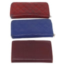 CHANEL Wallet Leather 6 Set Blue Black Red CC Auth BA11504-3