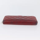 CHANEL Wallet Leather 6 Set Blue Black Red CC Auth BA11504-6