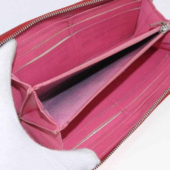 CHANEL Wallet Leather 6 Set Blue Black Red CC Auth BA11504