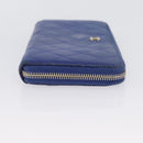 CHANEL Wallet Leather 6 Set Blue Black Red CC Auth BA11504-8
