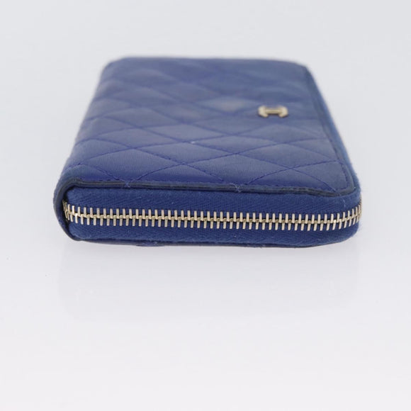 CHANEL Wallet Leather 6 Set Blue Black Red CC Auth BA11504