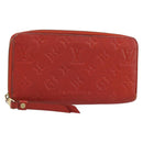 LOUIS VUITTON Monogram Empreinte Zippy Long Wallet Red M60737 LV Auth BA11507-1