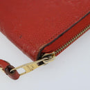 LOUIS VUITTON Monogram Empreinte Zippy Long Wallet Red M60737 LV Auth BA11507-10