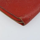 LOUIS VUITTON Monogram Empreinte Zippy Long Wallet Red M60737 LV Auth BA11507-11